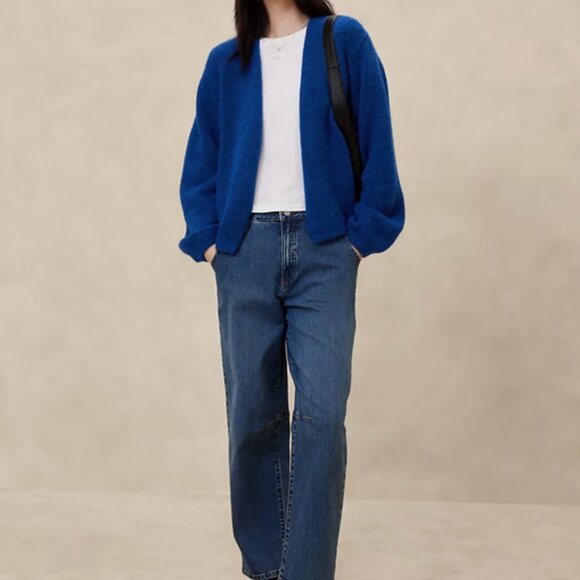 Banana Republic - Cozy Oversized Cardigan - Haigh Blue - Large - Picture 1 of 6